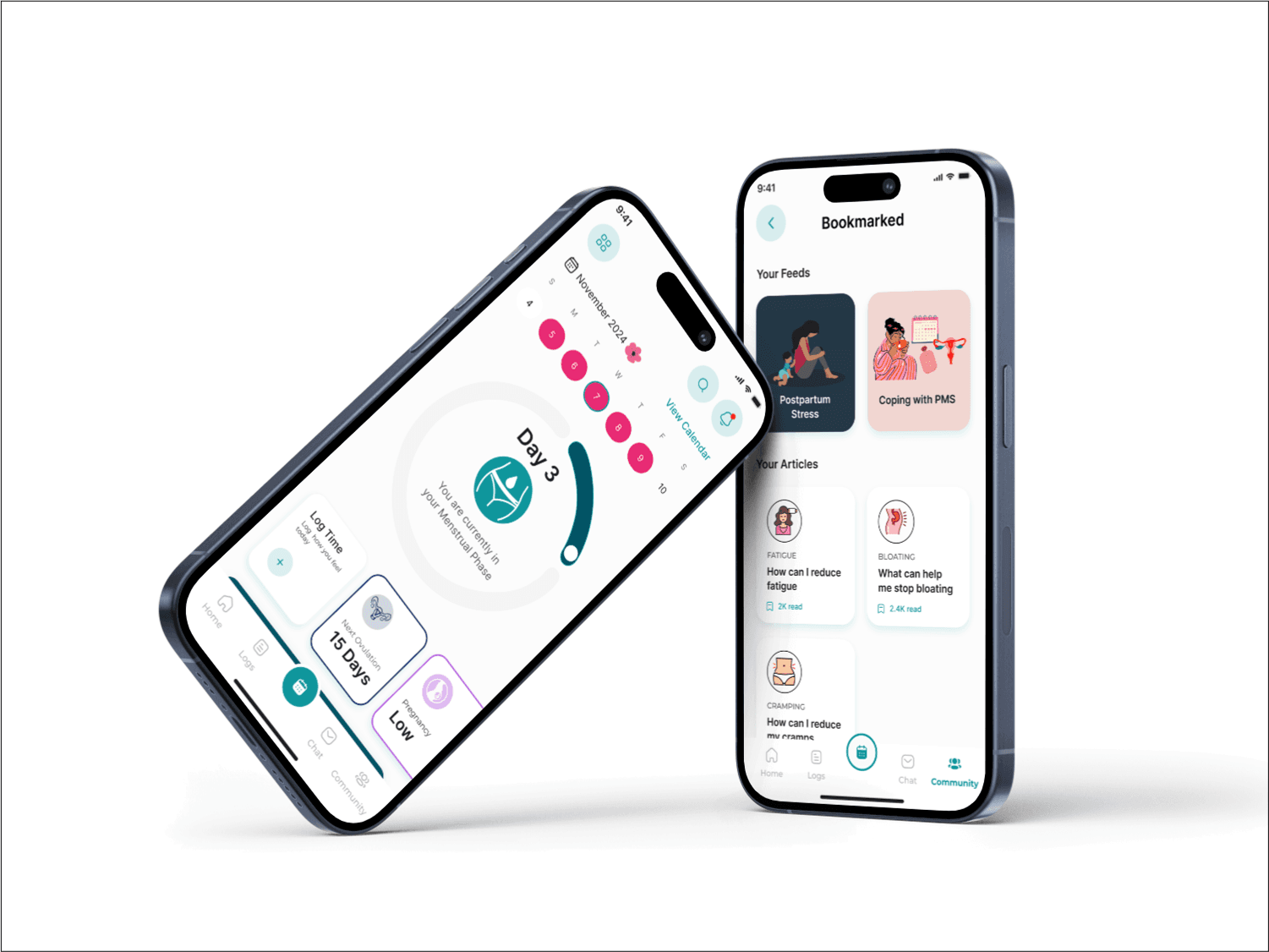 Pregnancy interface of mobile app